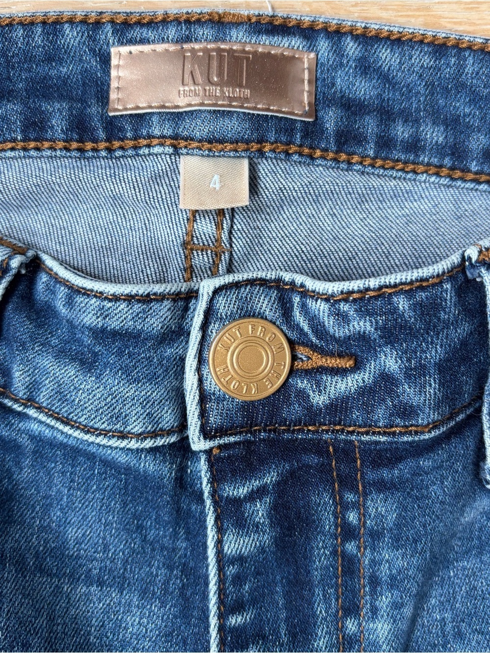 KUT From The Kloth Women’s Size 4 Cropped Wide Leg Jeans Raw Hem Blue Denim*I15 - Picture 3 of 3